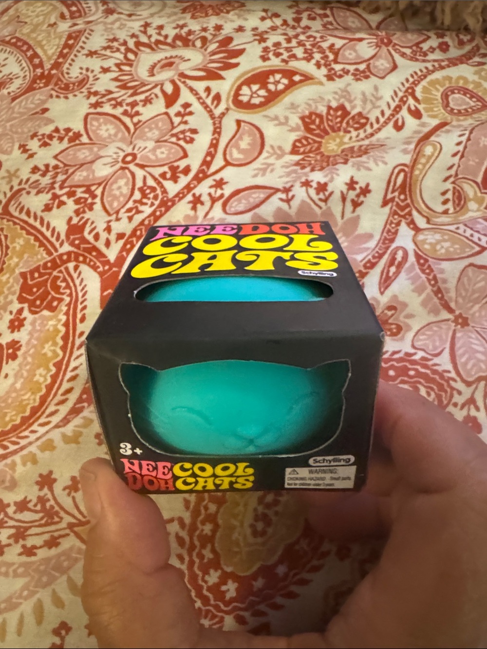 Schylling NeeDoh Cool Cats Teal Stress Toy - NeeDoh Cool Cats